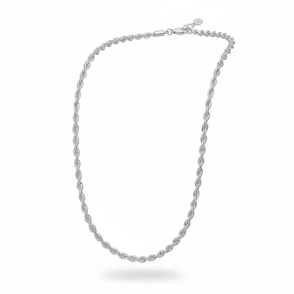 And Now This Silver Plated Rope Chain Necklace 18”